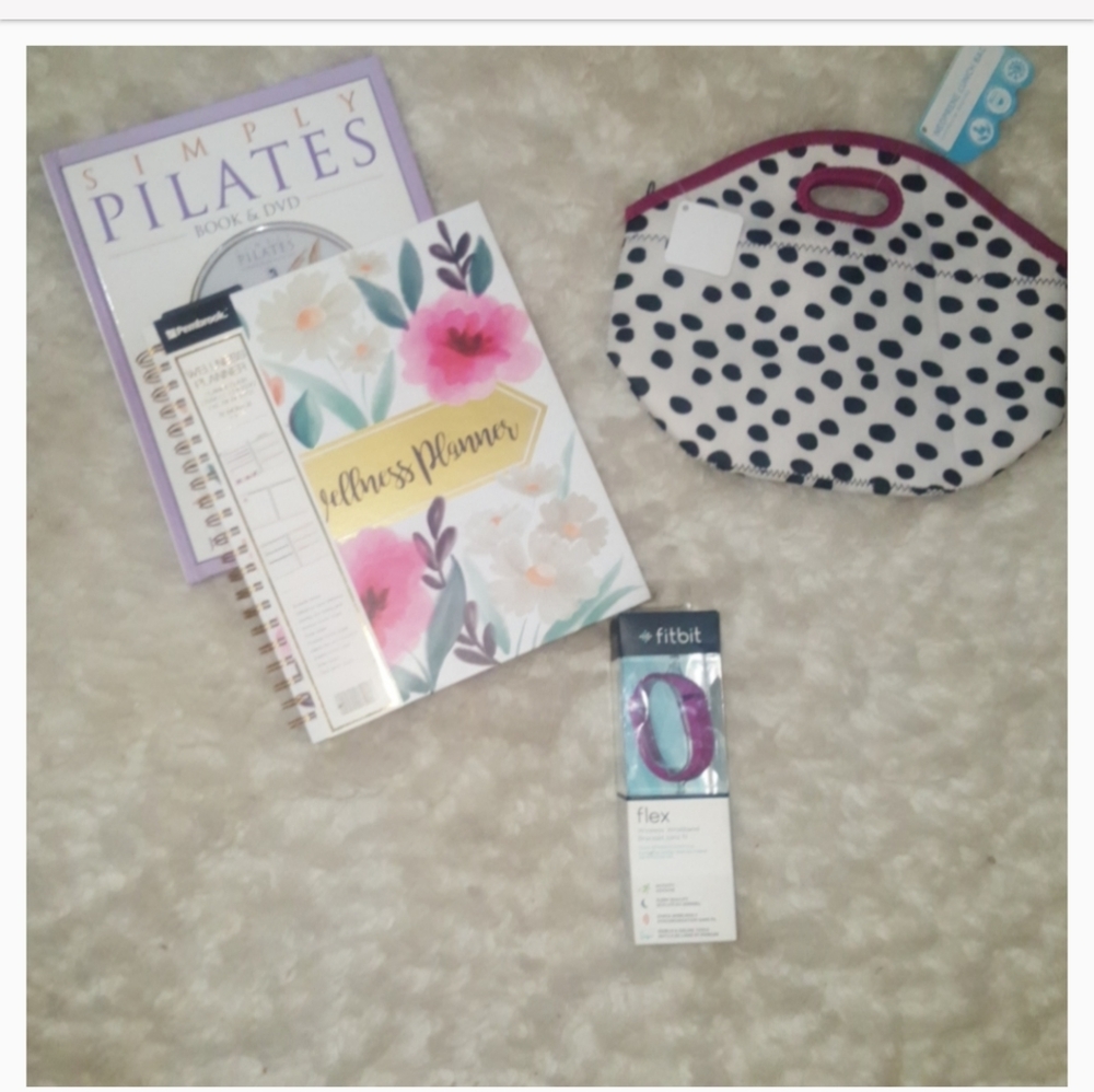 NWT FITBIT FLEX PILATES DVD WELLNESS JOURNAL